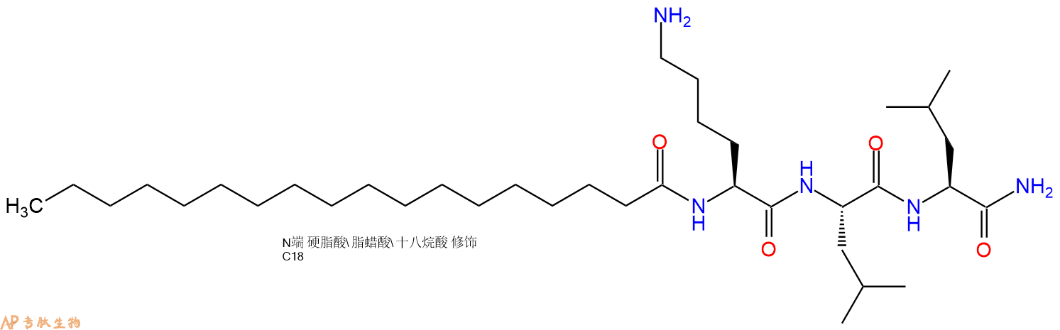 專肽生物產(chǎn)品Stearoyl-Lys-Leu-Leu-CONH2