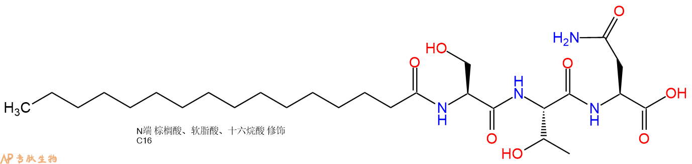 專(zhuān)肽生物產(chǎn)品Palmiticacid-Ser-Thr-Asn-OH