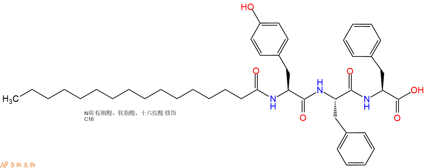 專肽生物產(chǎn)品Palmiticacid-Tyr-Phe-Phe-OH