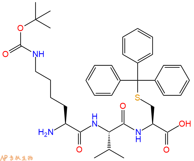 專肽生物產品H2N-Lys(Boc)-Val-Cys(Trt)-OH